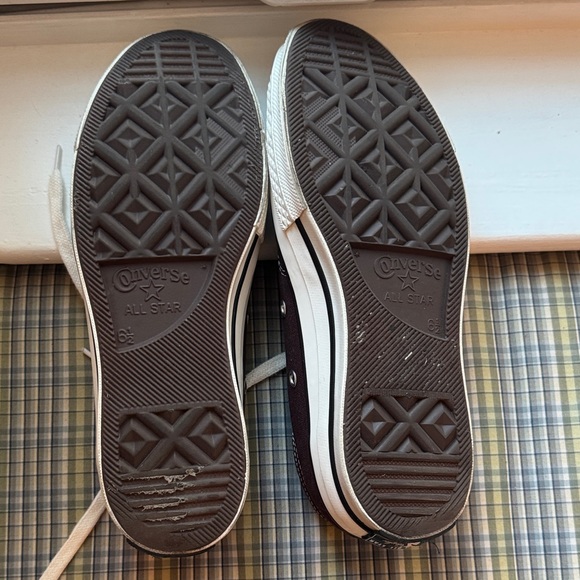 Converse Chocolate Brown Sneakers with Cream Laces - Picture 3 of 3